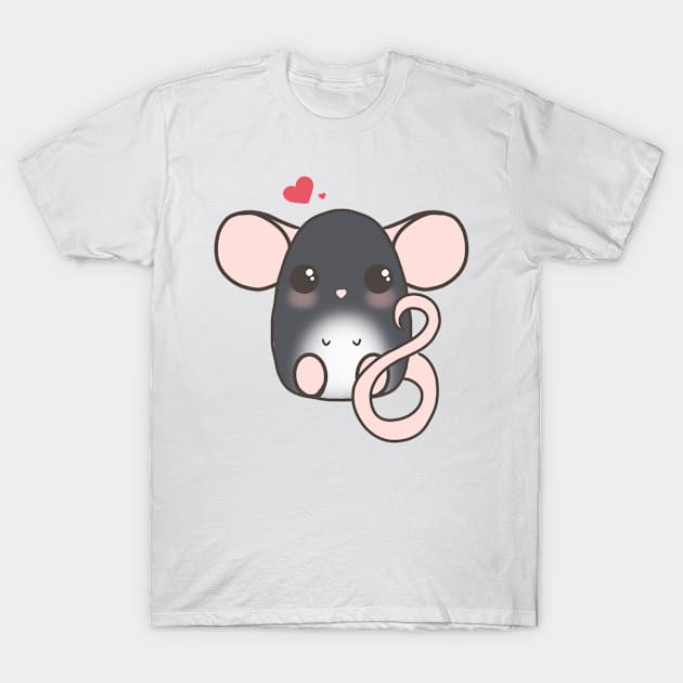 Cute Rat - Dumbo Grey T-Shirt by Art By December